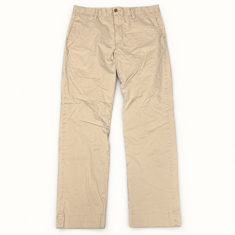 Polo Ralph Lauren Mens Stretch Slim Fit Chino Pants Beige 32x30 Cotton Blend